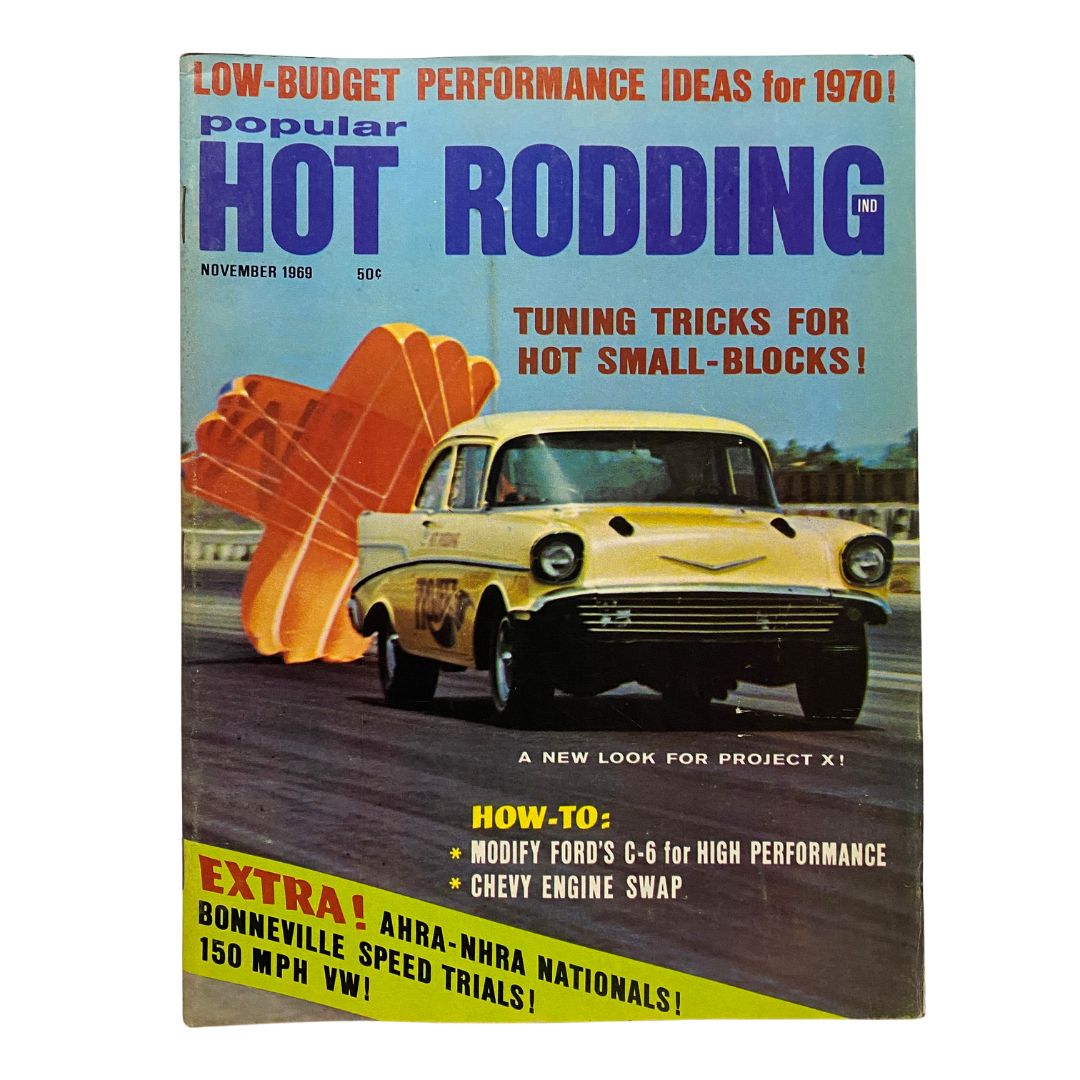 VTG Popular Hot Rodding Magazine November 1969 Chevy Engine Swap No Label VG