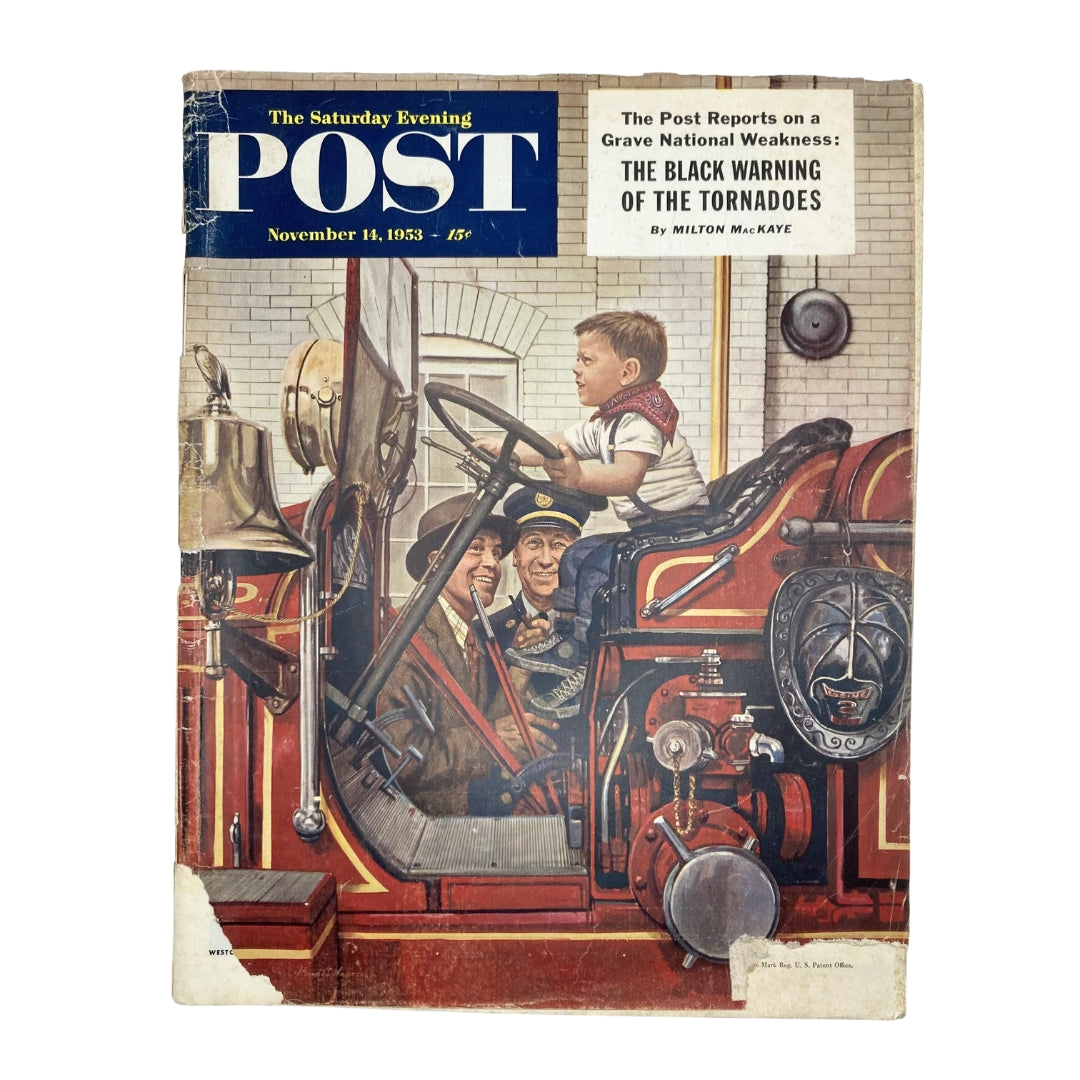 Saturday Evening Post Magazine November 14 1953 Fire Engine Dohanos GD Interior