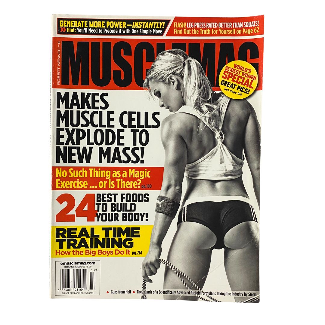 Cover of MuscleMag Magazine December 2009 No. 331 featuring Michele Levesque, showcasing fitness tips and bodybuilding insights.