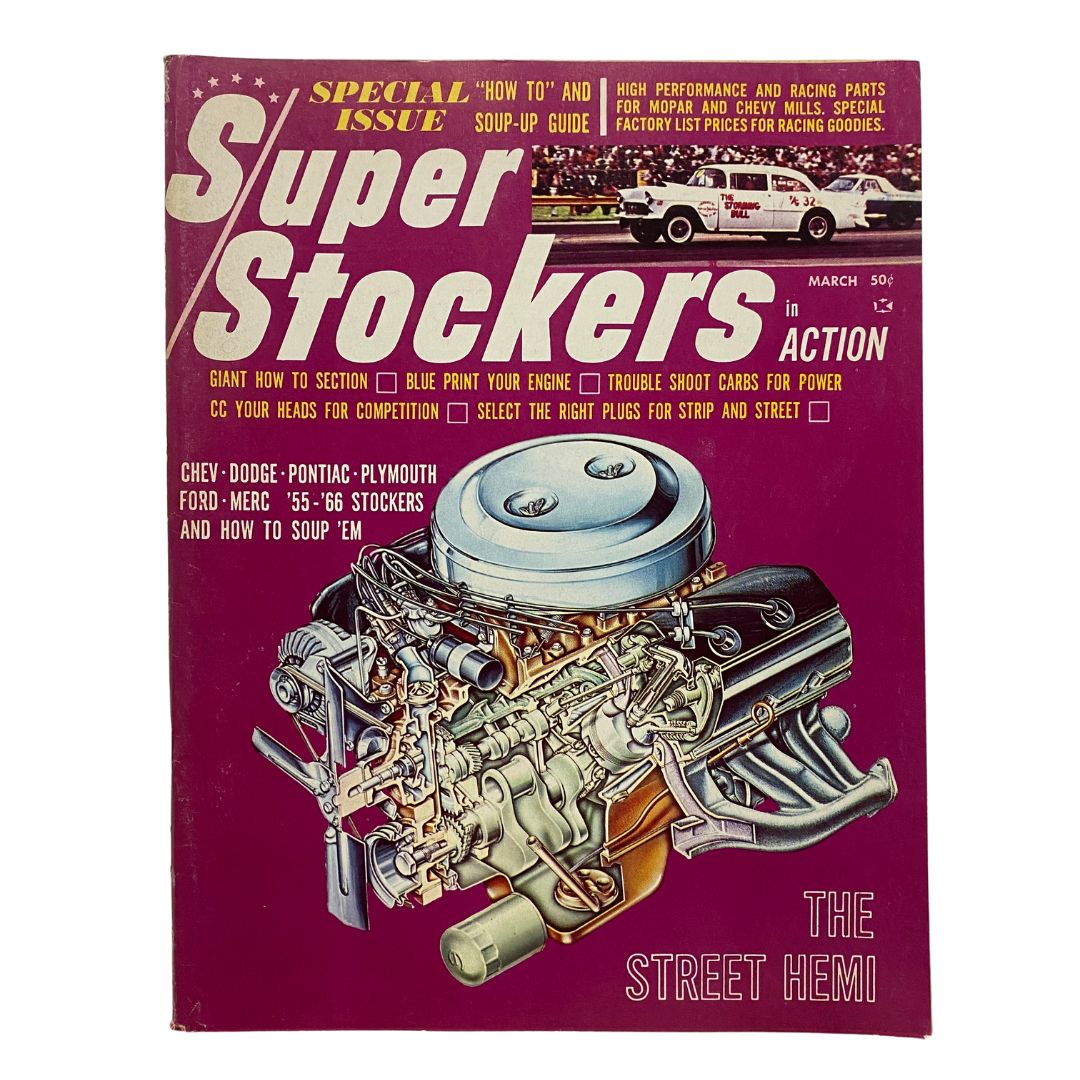 Super Stockers in Action Magazine March 1966 The Lowdown on Spark Plugs No Label