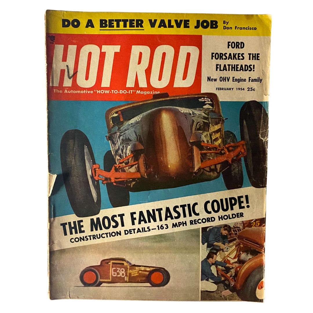 VTG Hot Rod Magazine February 1954 The Most Fantastic Coupe No Label