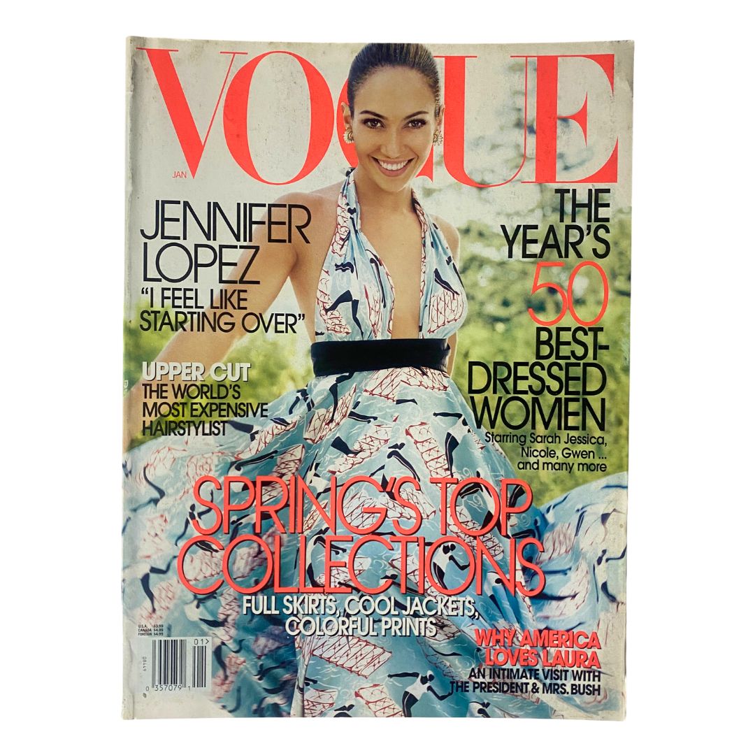 Vogue Magazine January 2005 Jennifer Lopez by Mario Testino No Label