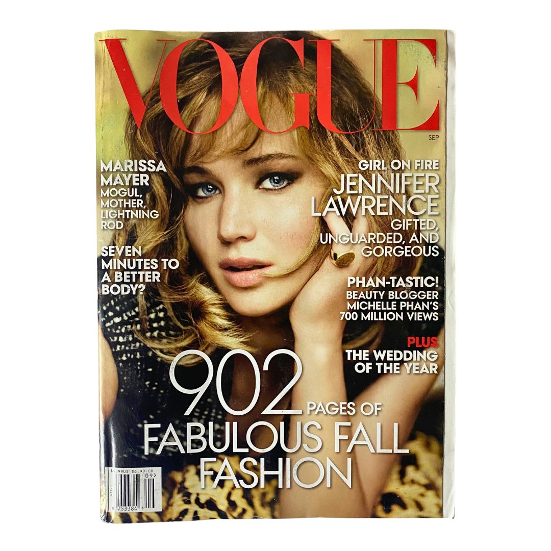 Vogue Magazine September 2013 Jennifer Lawrence Cover No Label