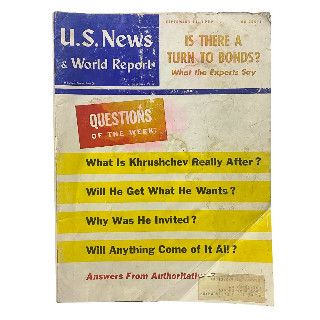 US News & World Report Magazine September 21 1959 Is There A Turn To Bonds?