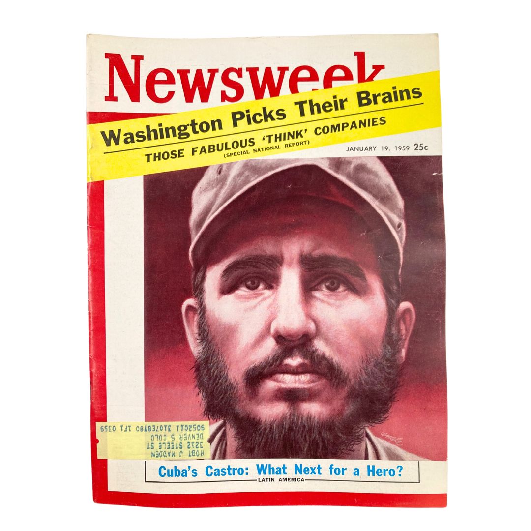 VTG Newsweek Magazine January 19 1959 Cuba's Fidel Castro What Next for a Hero?