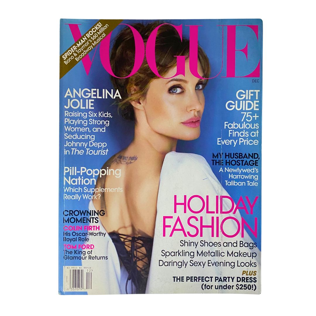 Vogue Magazine December 2010 Actress Angelina Jolie Holiday Fashion No Label