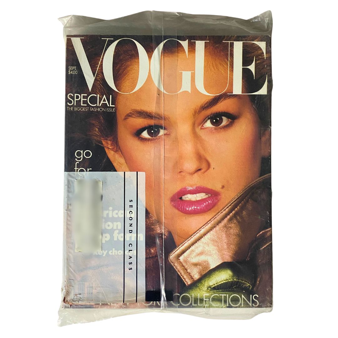 VTG Vogue Magazine September 1987 Cindy Crawford by Richard Avedon New / Sealed