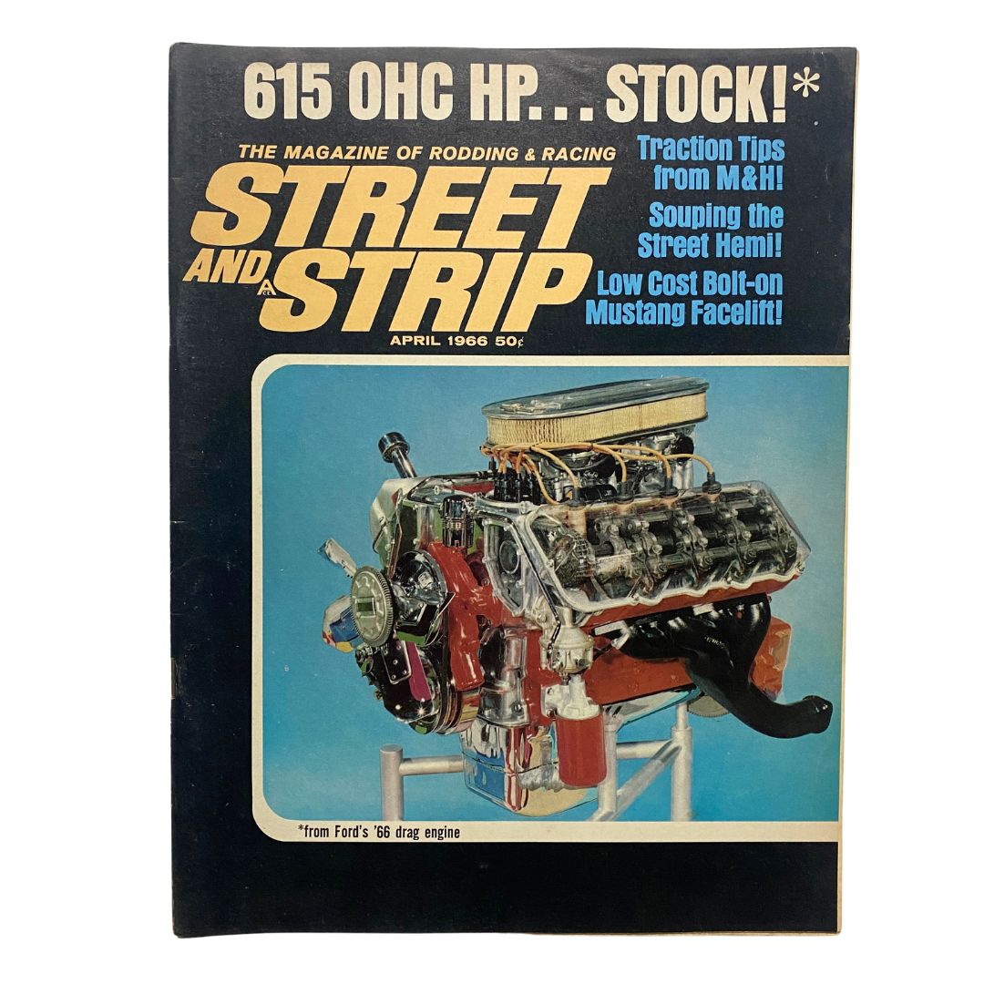 VTG Street & Strip Magazine April 1966 Traction Tips from M&H No Label