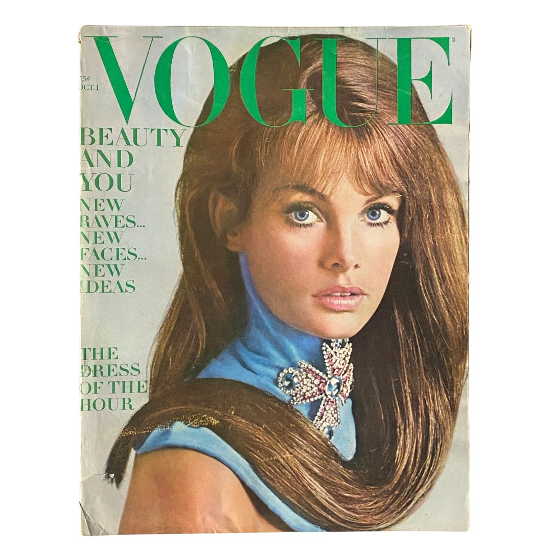 VTG Vogue Magazine October 1 1967 Jean Shrimpton by Richard Avedon No Label