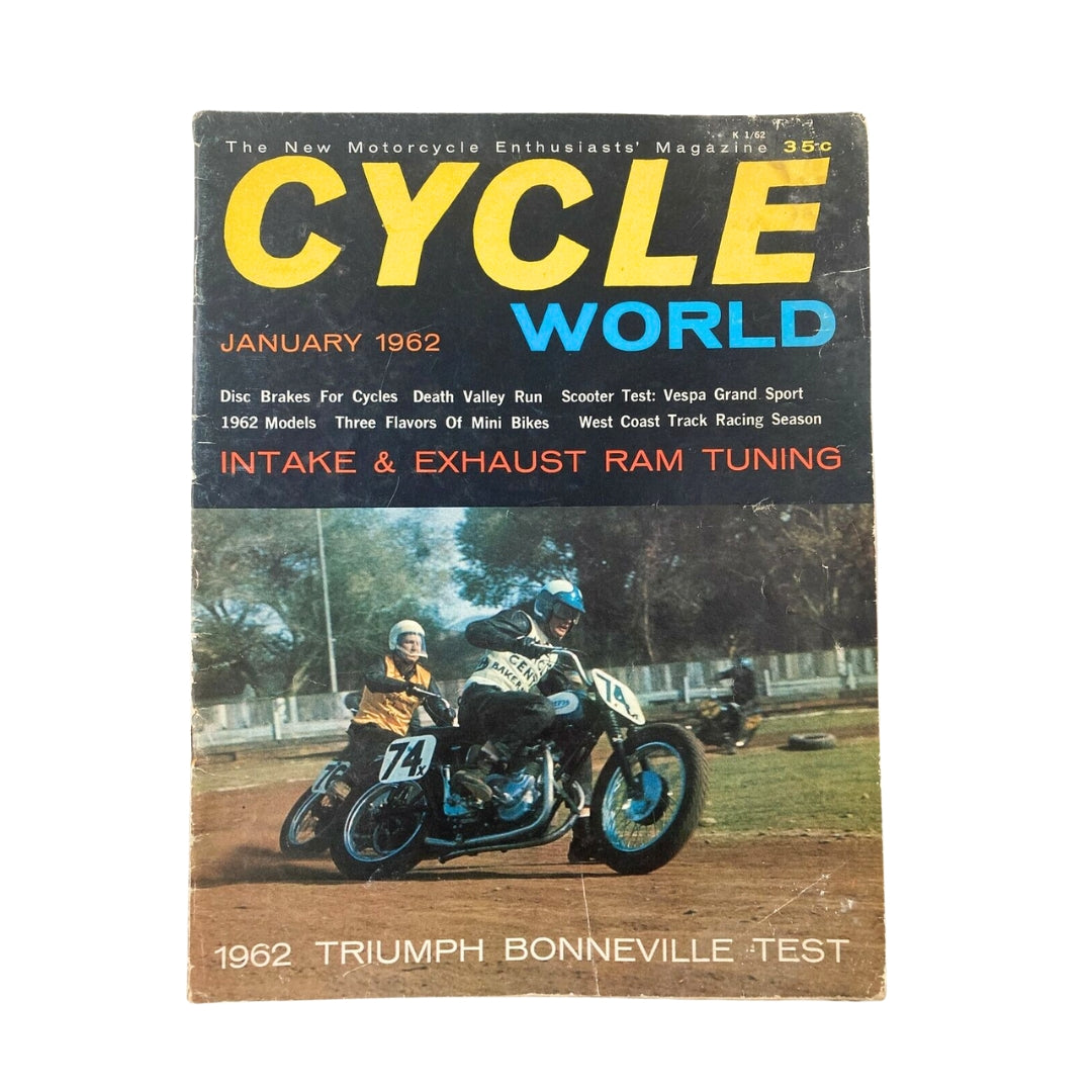 Cycle World Magazine 1st Issue January 1962 Triumph Bonneville Test No Label