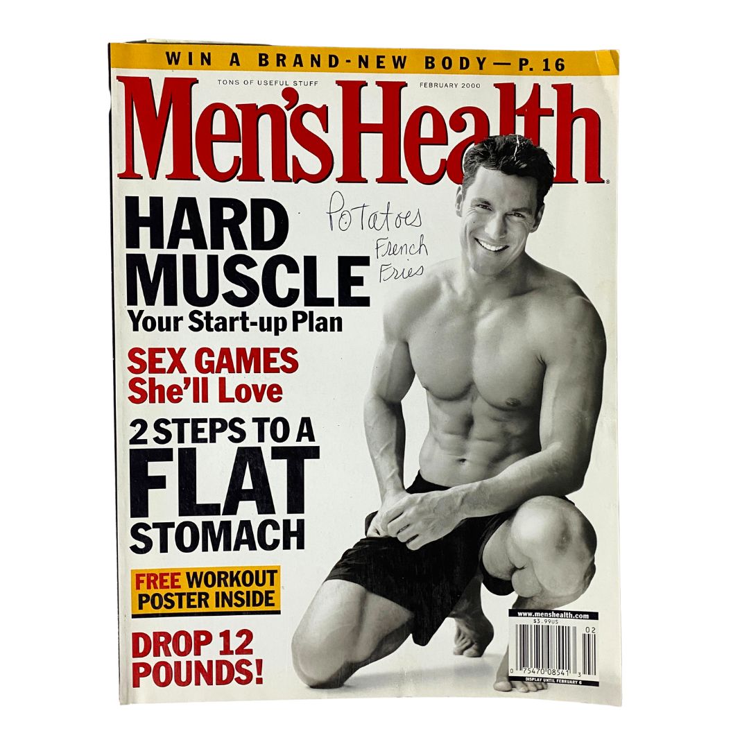 Men's Health Magazine February 2000 Hard Muscle Your Start-Up Plan No Label