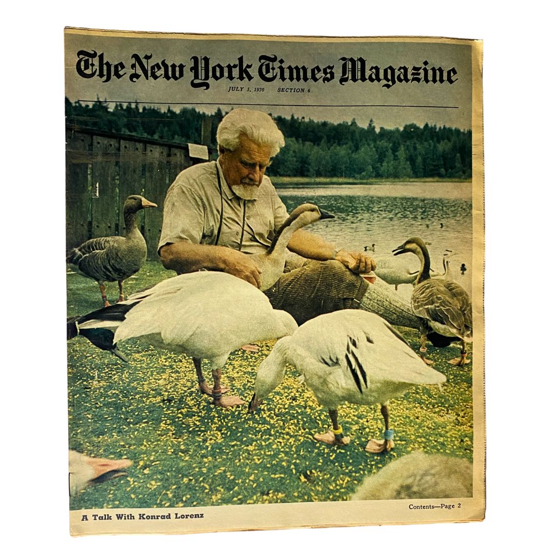 The New York Times Magazine July 5 1970 A Talk with Konrad Lorenz No Label