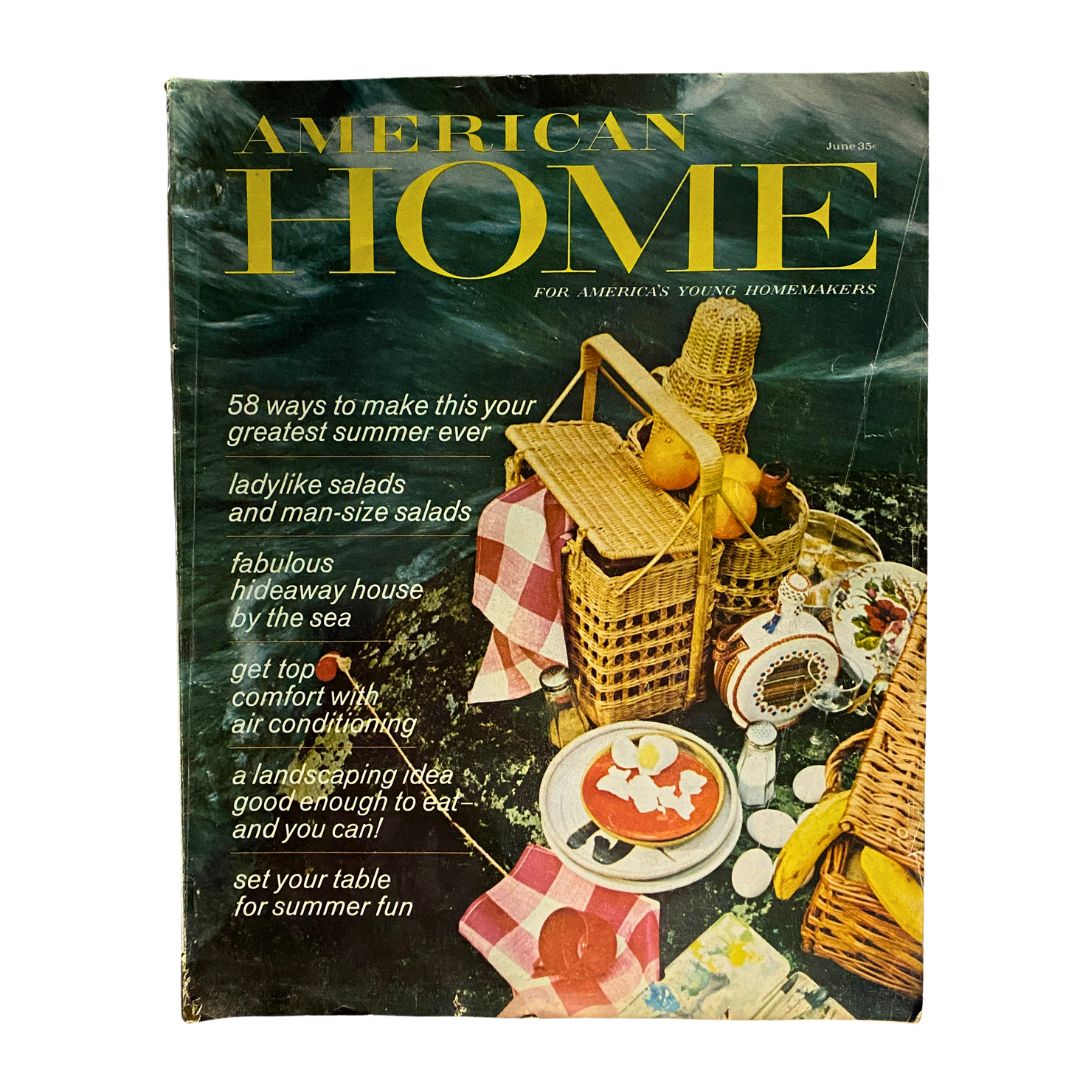 VTG American Home Magazine June 1966 Fabulous Hideaway House by the Sea No Label