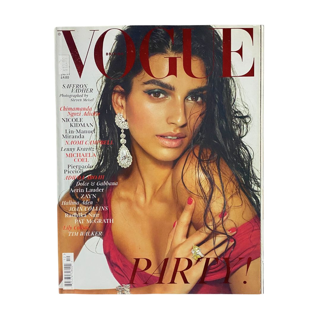 British Vogue UK Magazine December 2018 Saffron Vadher Cover No Label VG