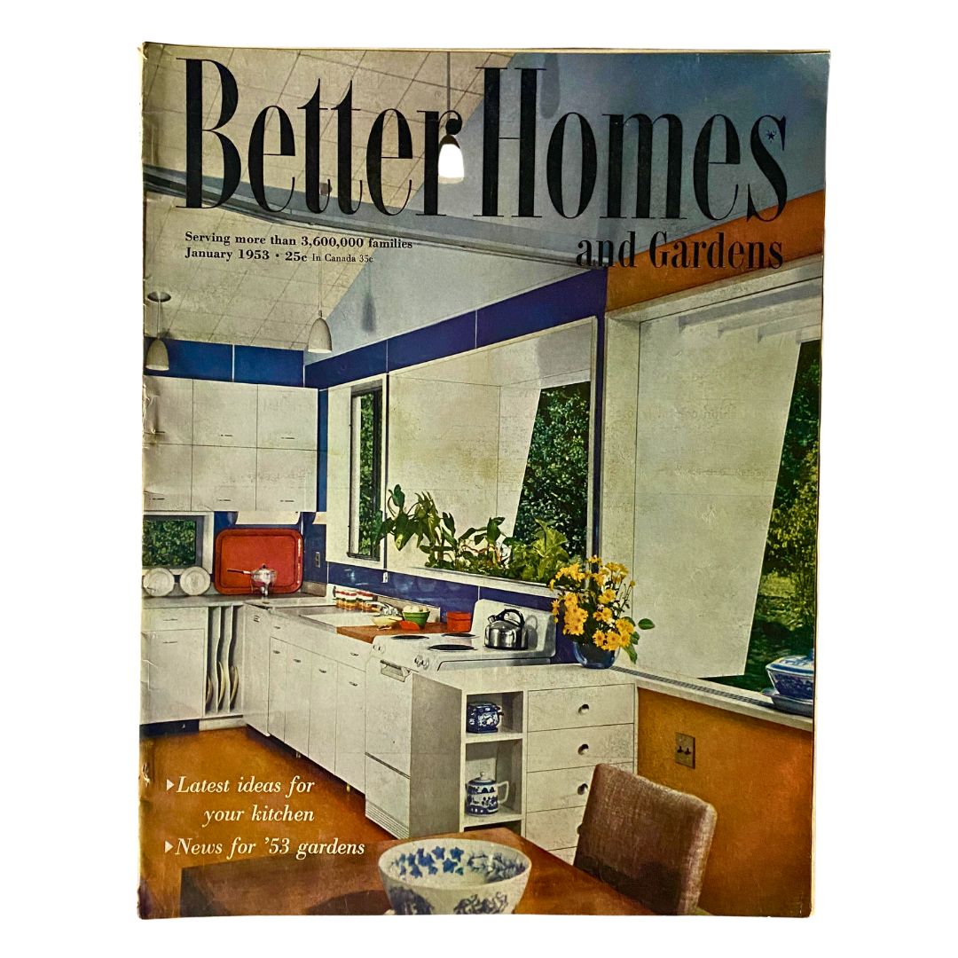 VTG Better Homes & Gardens Magazine January 1953 News for '53 Gardens No Label