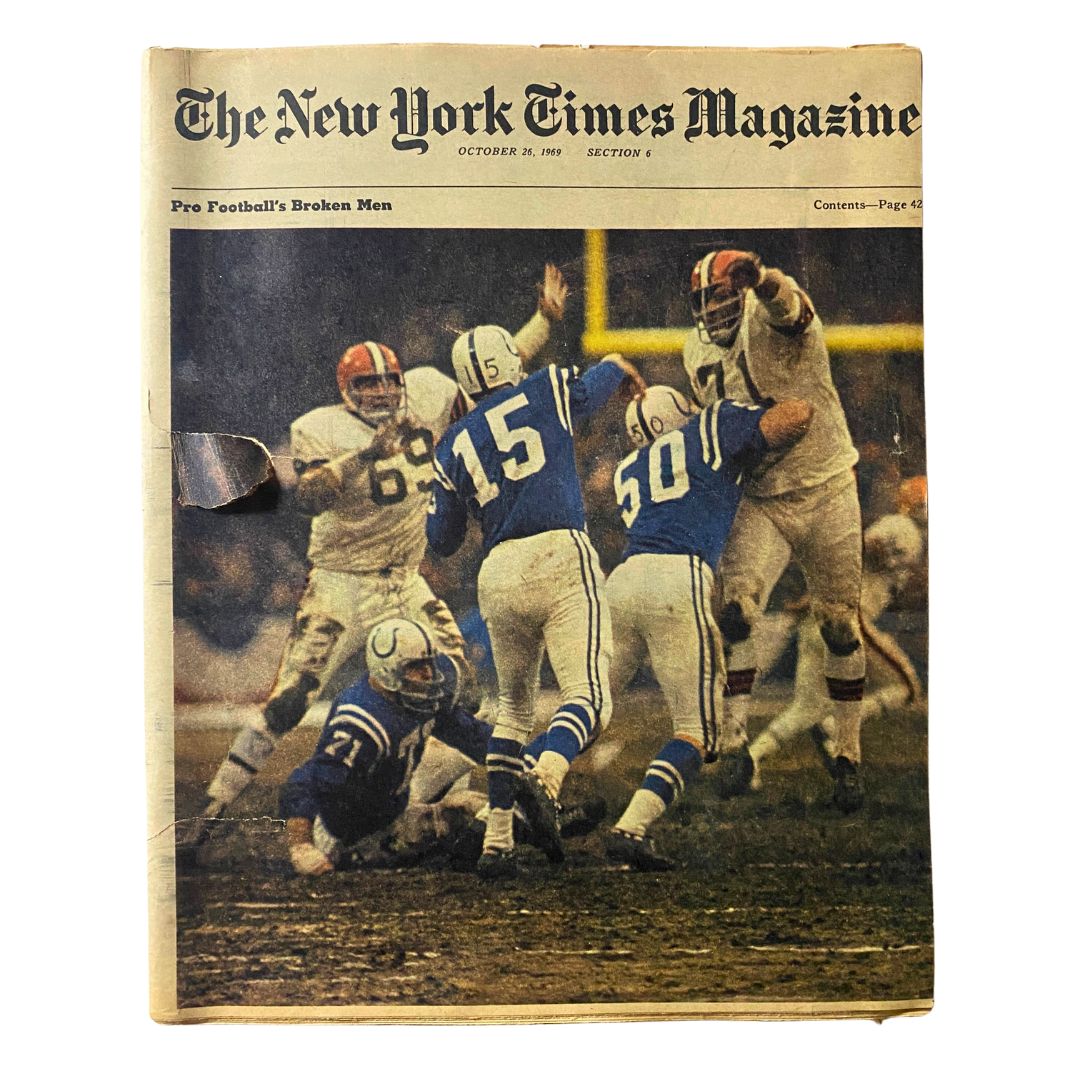 The New York Times Magazine October 26 1969 Pro Football's Broken Men No Label