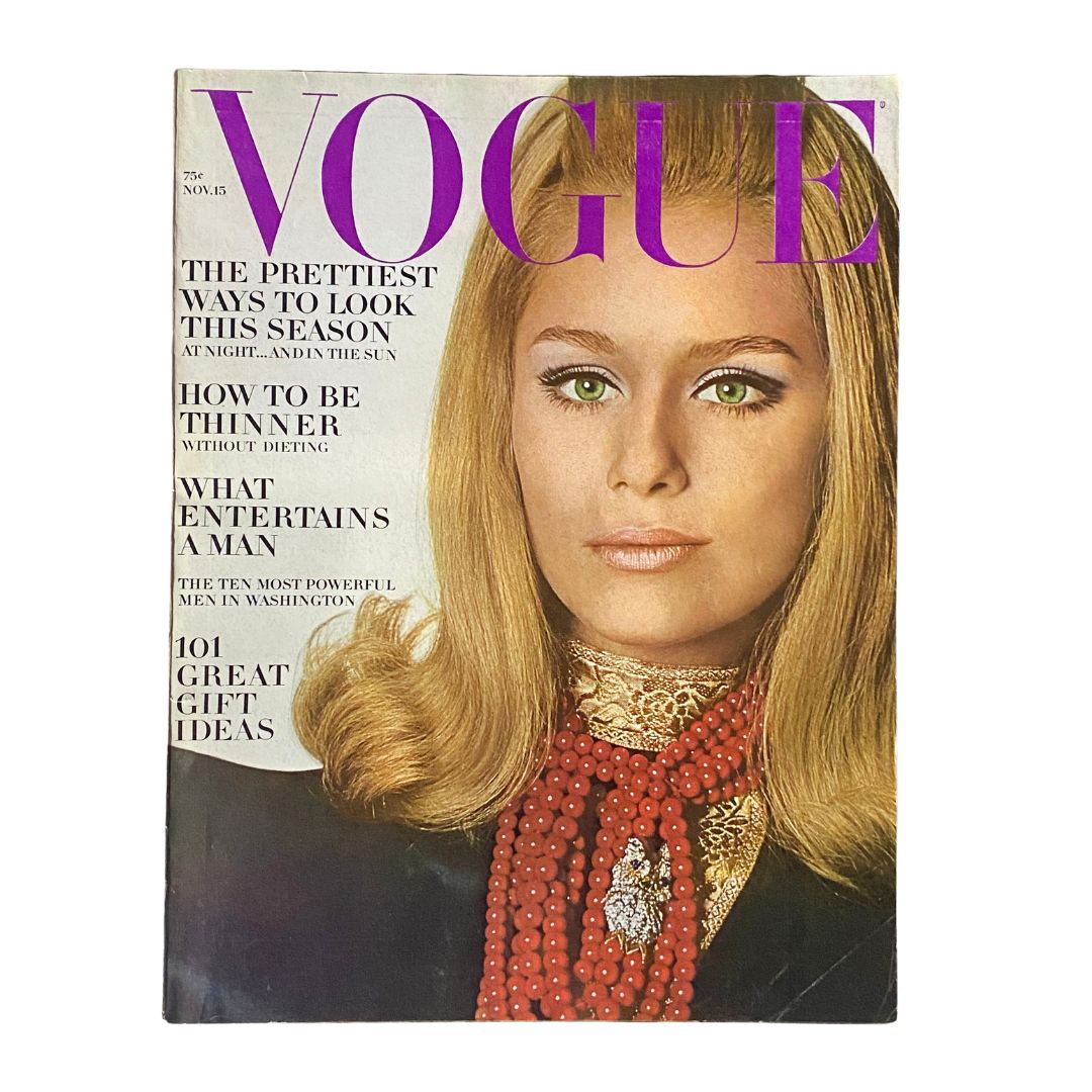 VTG Vogue Magazine November 15 1966 Lauren Hutton by Bert Stern No Label