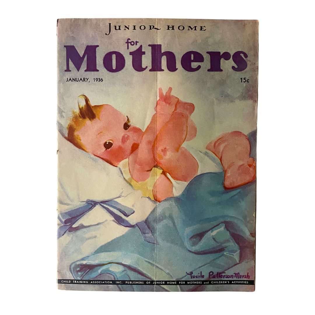 VTG Junior Home for Mothers Magazine January 1936 Knitting Styles for 1936