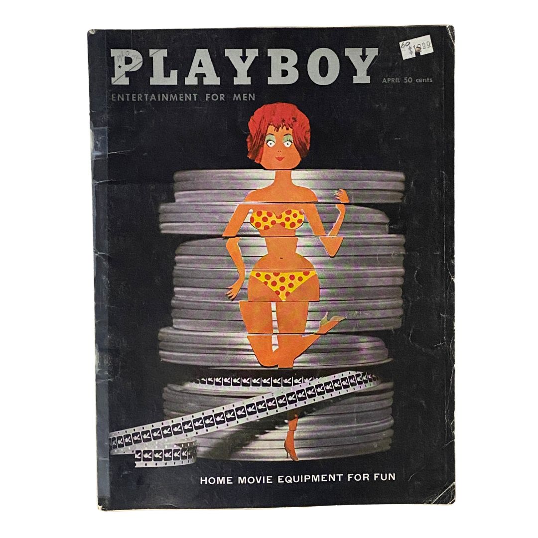 VTG Playboy Magazine April 1960 Playmate Linda Gamble w Centerfold No Label