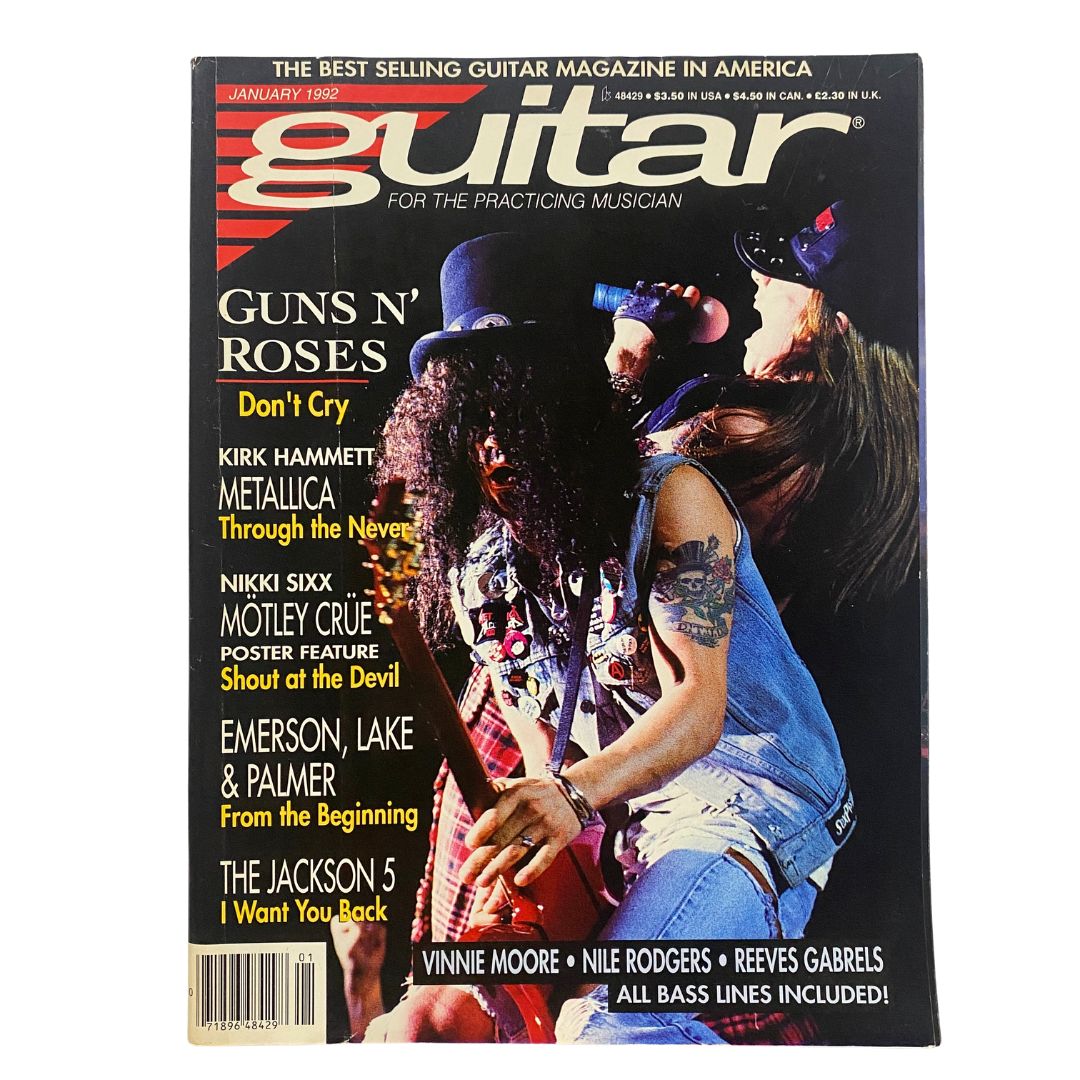 Guitar for the Practicing Musician Magazine January 1992 Guns N' Roses w Poster