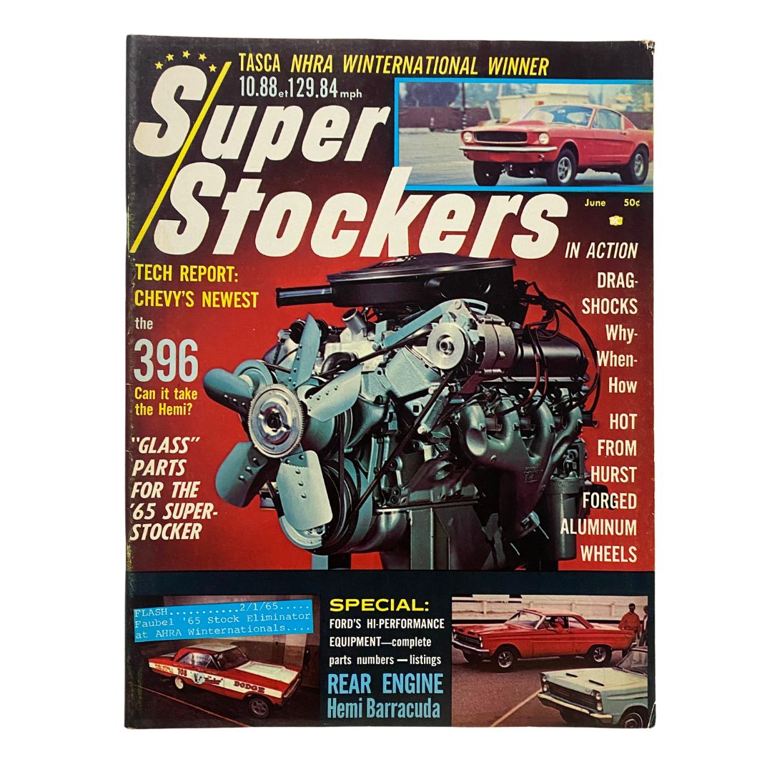 Super Stockers in Action Magazine June 1965 Chevy's Newest The 396 No Label