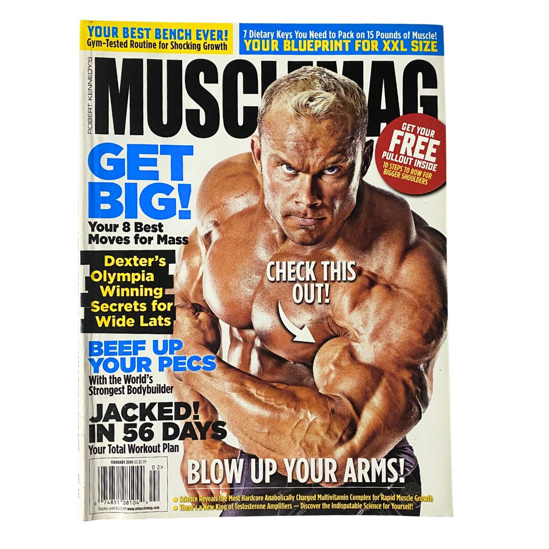 MuscleMag Magazine February 2009 No. 321 Ben Pakulski Cover No Label