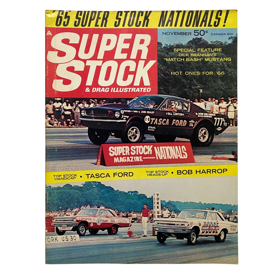 Super Stock & Drag Illustrated Magazine November 1965 Billy Lawton No Label VG