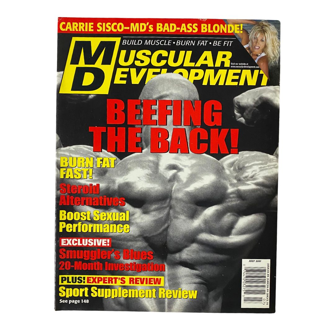 Muscular Development Magazine July 2001 Beefing The Back w Poster No Label