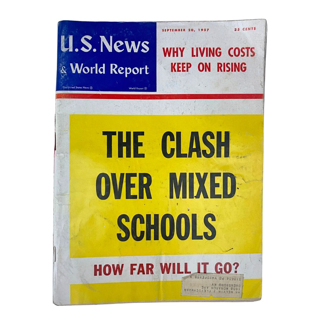 US News & World Report Magazine September 20 1957 The Clash Over Mixed Schools