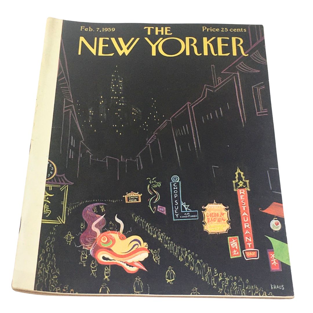 The New Yorker: February 7 1959 Full Magazine Robert Klaus Chinese New Year