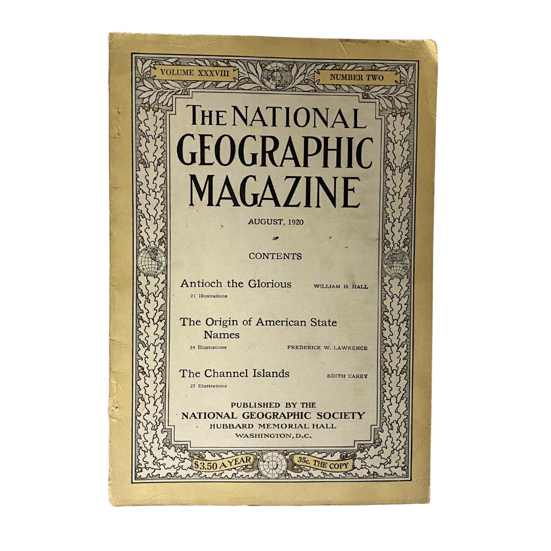 VTG National Geographic Magazine August 1920 Antioch the Glorious No Label