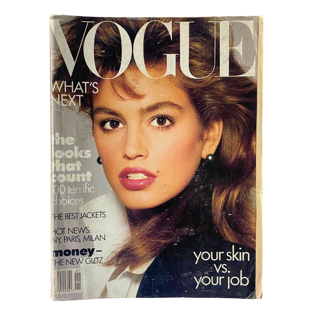 VTG Vogue Magazine January 1987 Cindy Crawford by Richard Avedon No Label