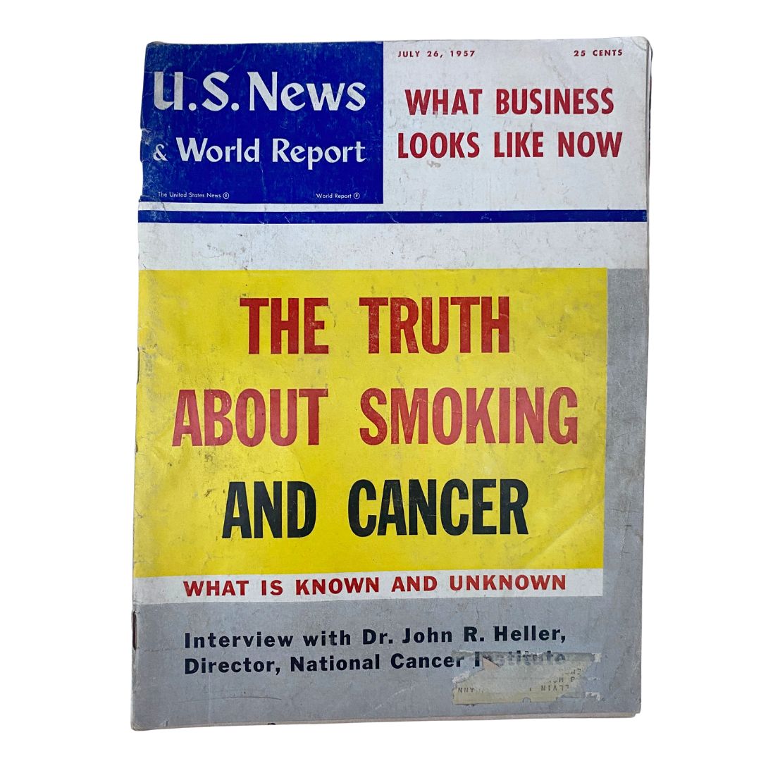 US News & World Report Magazine July 26 1957 The Truth About Smoking & Cancer