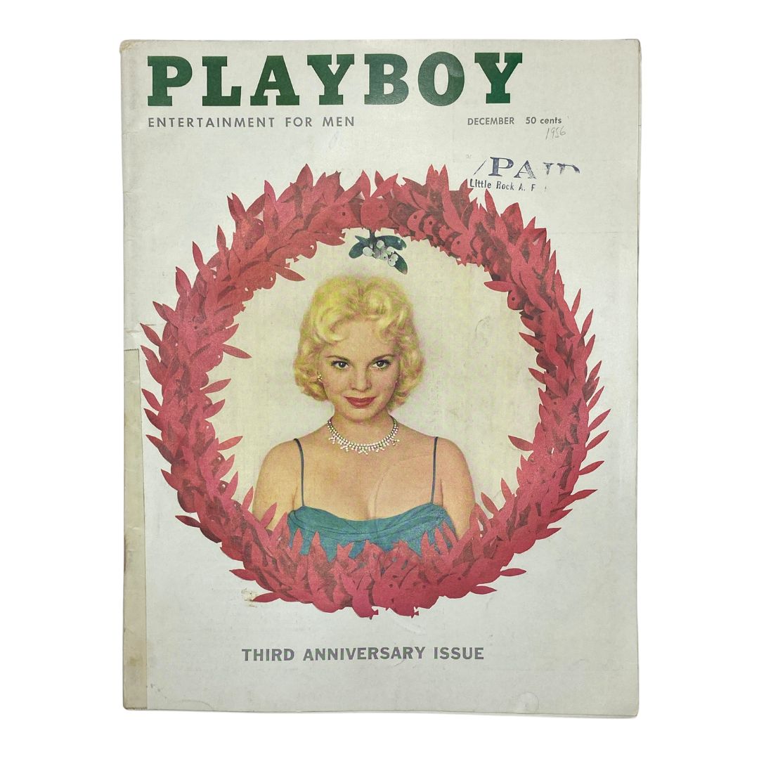 VTG Playboy Magazine  December 1956  Playmate Lisa Winters w Centerfold No Label