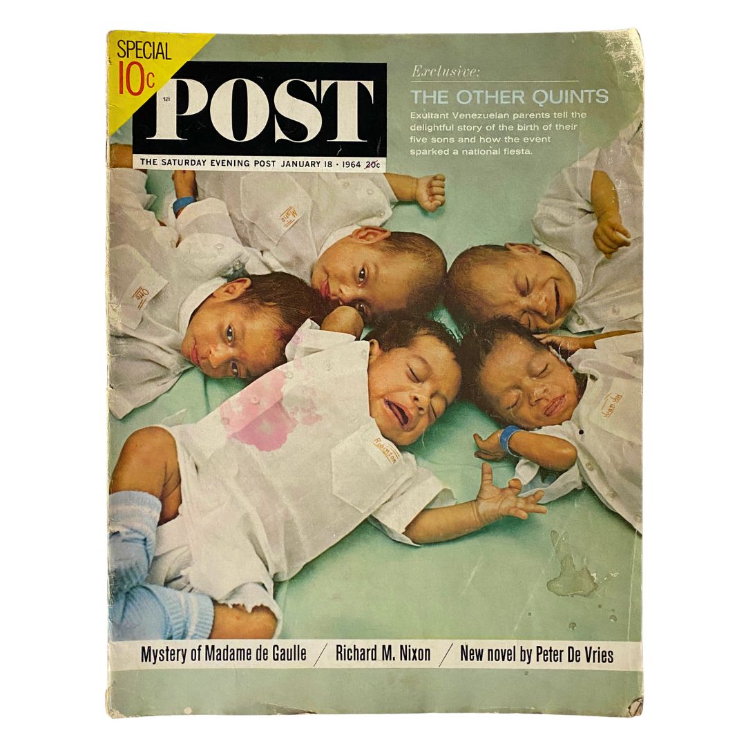 The Saturday Evening Post Magazine January 18 1964 The Other Quints No Label