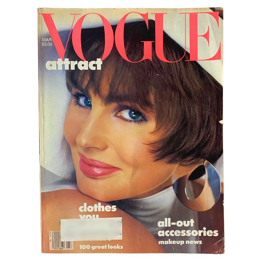 VTG Vogue Magazine March 1986 Alexa Singer By Richard Avedon