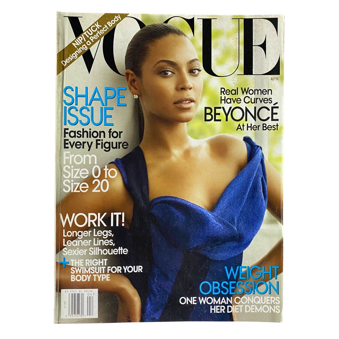 Vogue Magazine April 2009 Beyoncé Knowles Shape Issue No Label VG