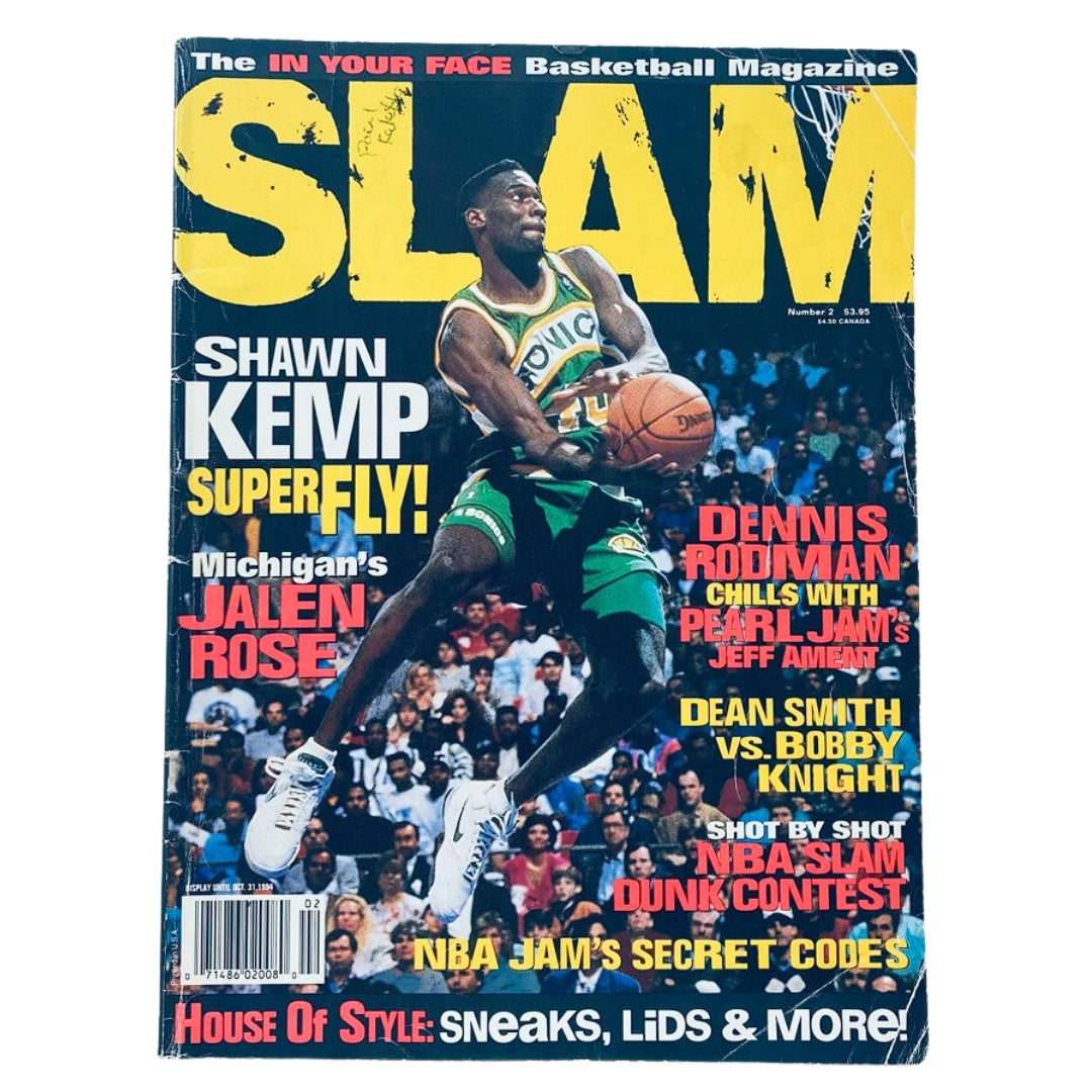 Slam Magazine 1994 No. 2 Seattle Supersonics Shawn Kemp No Poster No Label