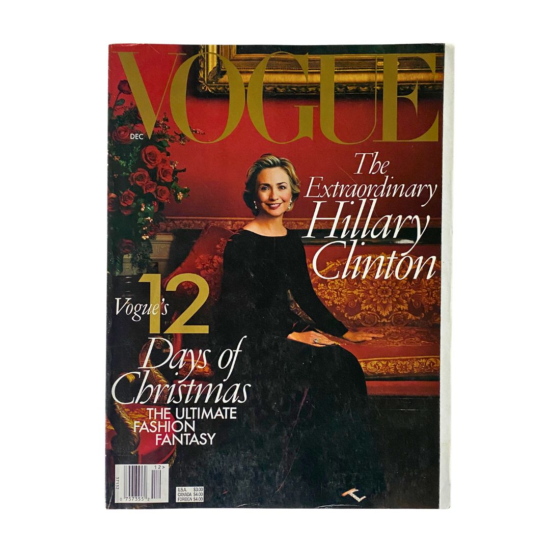 Vogue Magazine December 1998 Hillary Clinton by Annie Leibovitz No Label VG