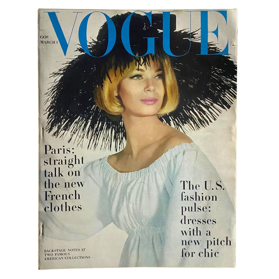 VTG Vogue Magazine March 1 1963 Anne De Zogheb by Irving Penn No Label