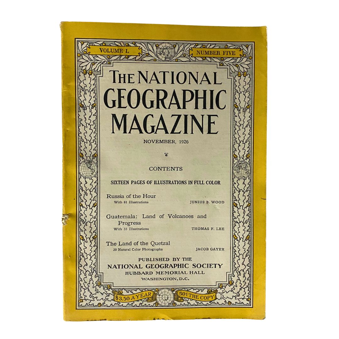 VTG The National Geographic Magazine November 1926 Russia of the Hour No Label