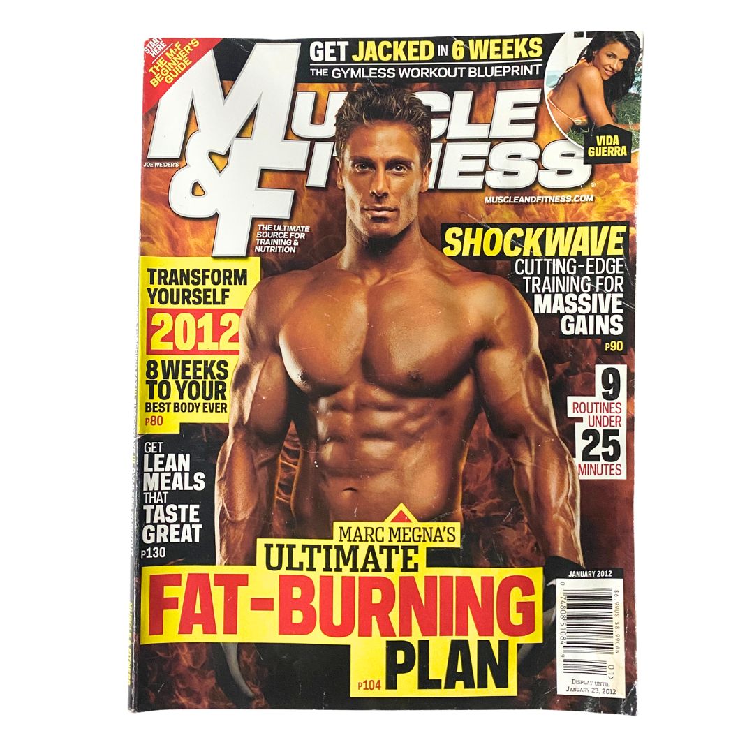 Muscle & Fitness Magazine January 2012 Vol 73 No. 1 Marc Megna Cover No Label