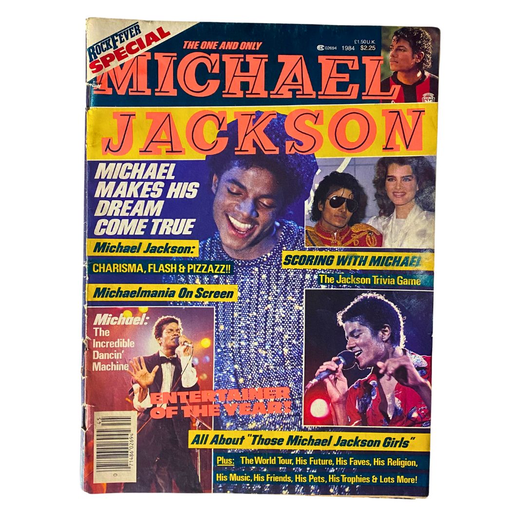 VTG Rock Fever Magazine Special 1984 Michael Jackson w Poster No Label