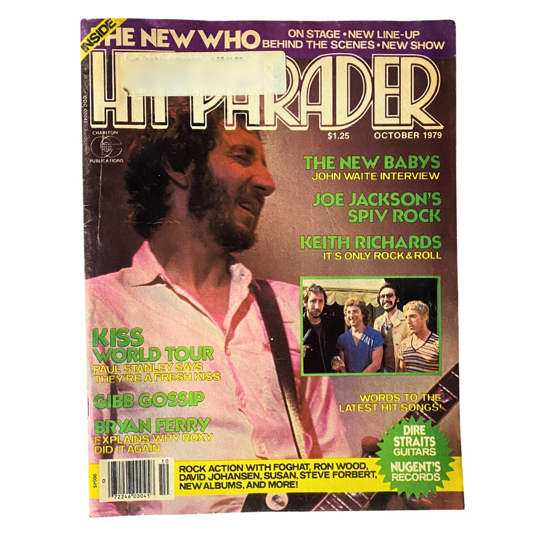 VTG Hit Parader Magazine October 1979 The Who & Ron Wood w Centerfold