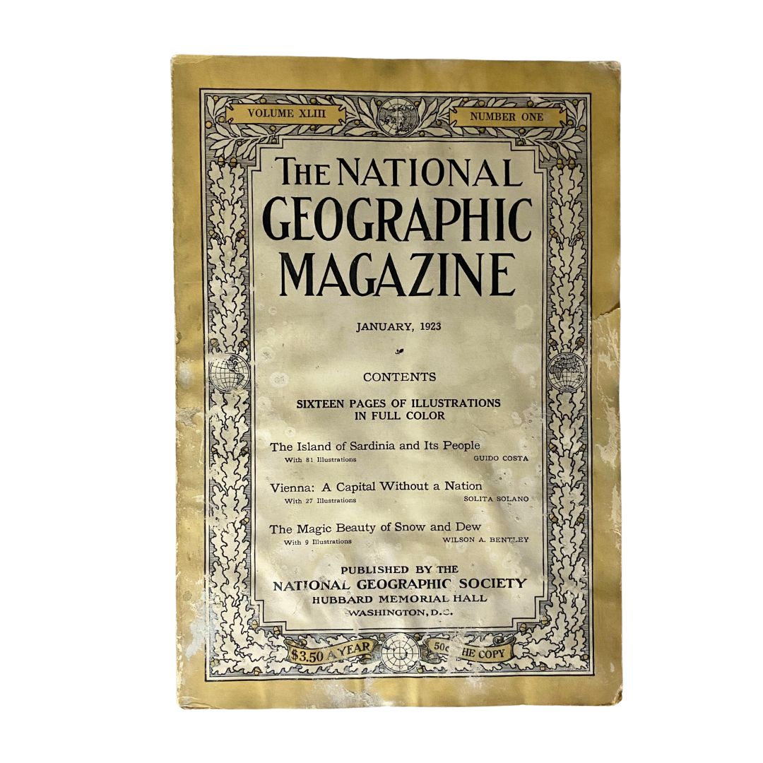 National Geographic Magazine January 1923 Magic Beauty of Snow and Dew No Label