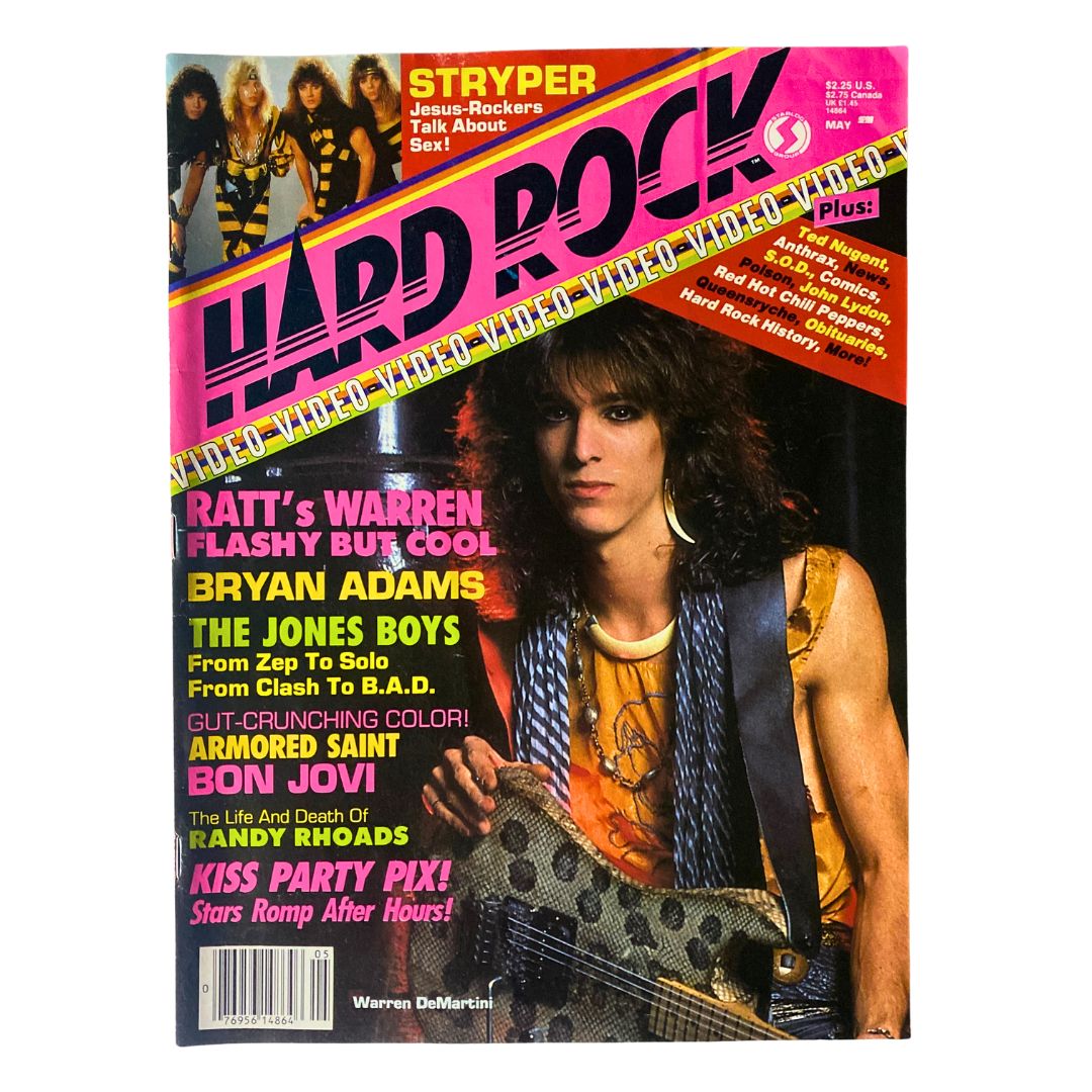 Hard Rock Video Magazine May 1986 Ratt's Warren Flashy w Poster No Label