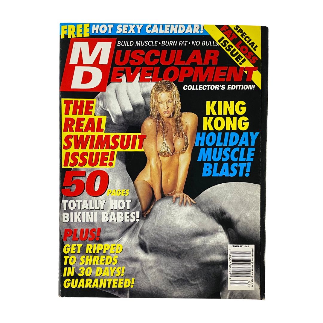 Muscular Development Magazine January 2002 Tonya Elliot w Poster No Label VG