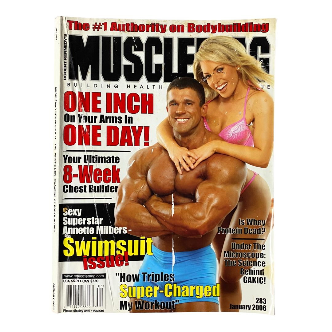 MuscleMag Int'l Magazine January 2006 No. 283 David Dorsey, Shay Lyn No Label