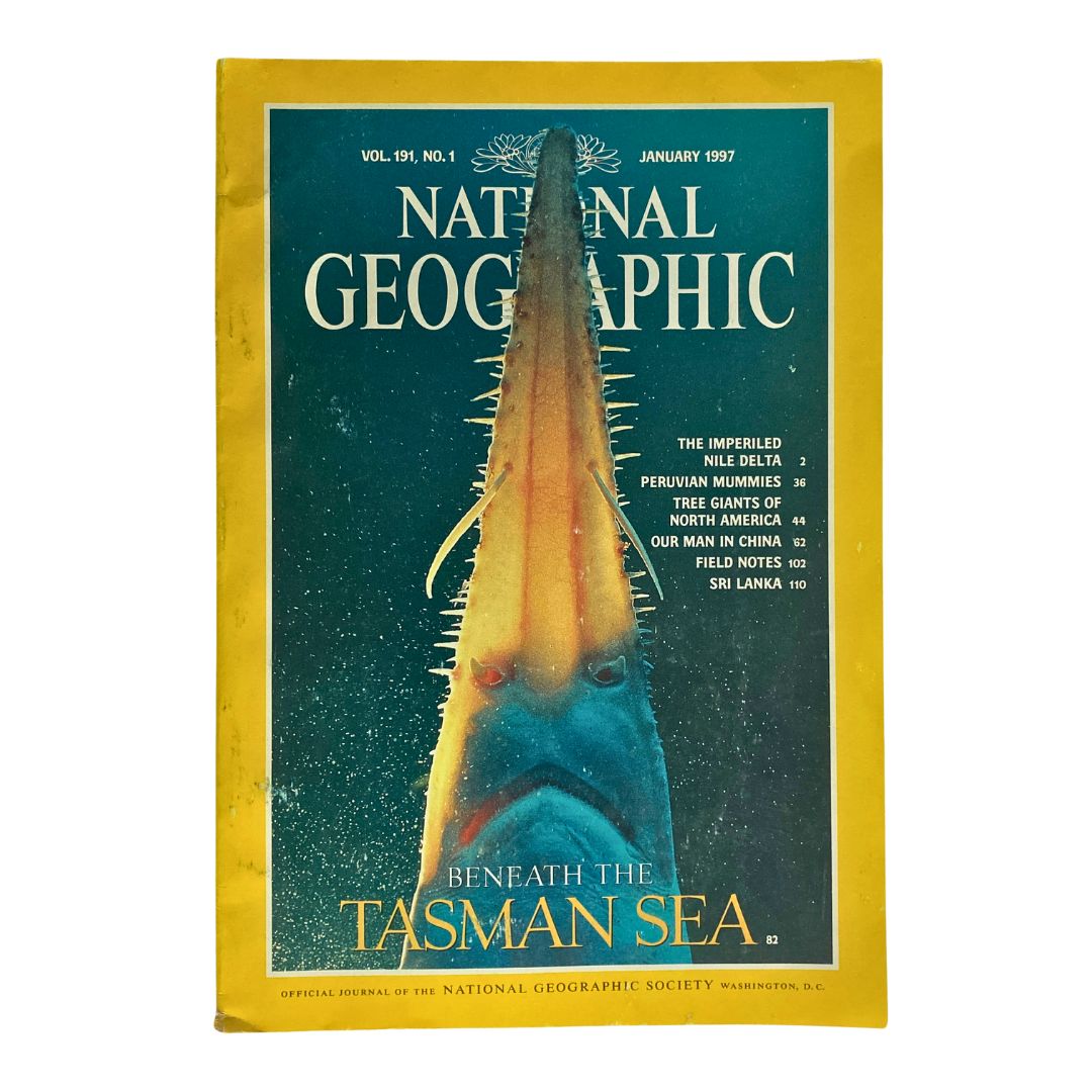 National Geographic Magazine January 1997 Beneath the Tasman Sea No Label