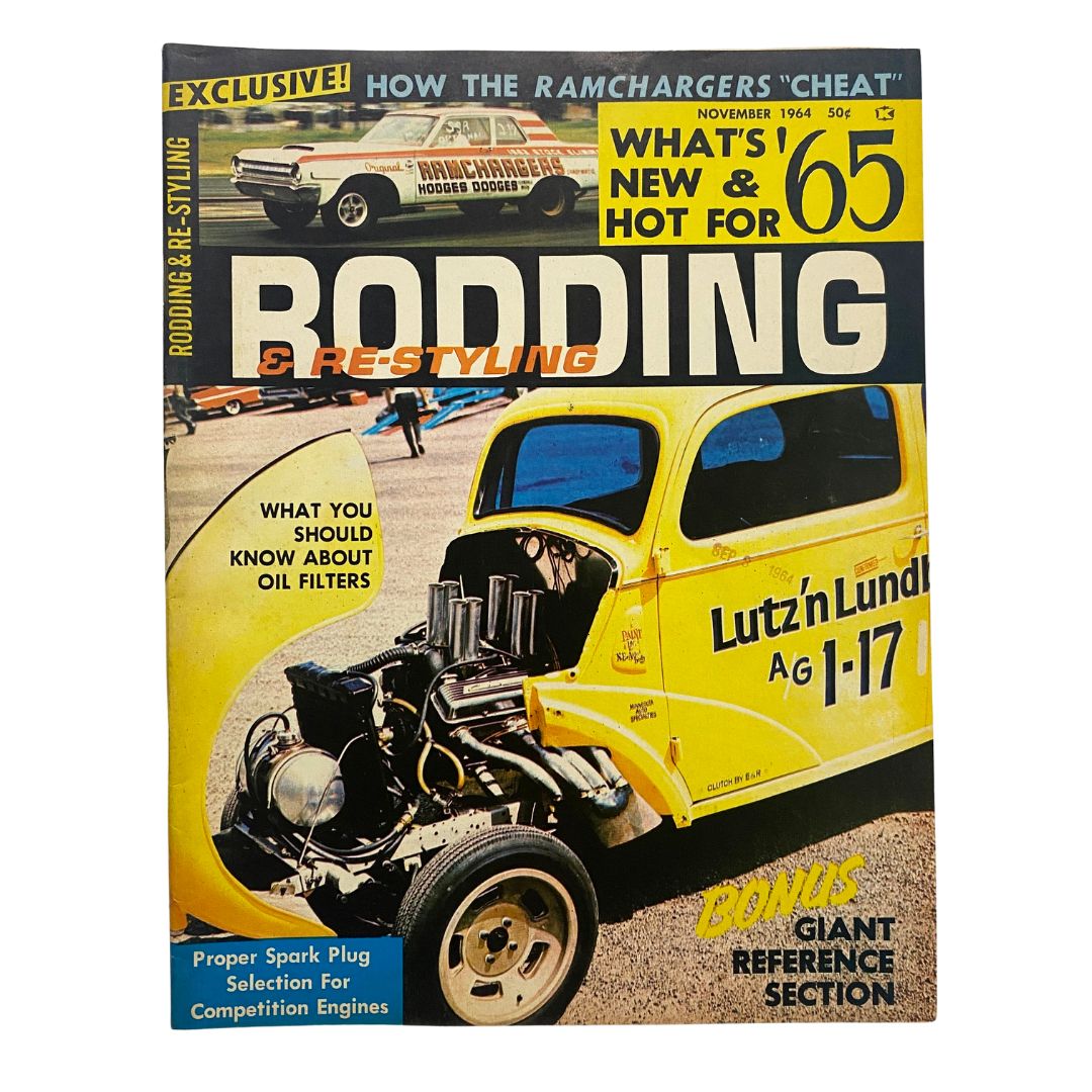 Rodding & Re-Styling Magazine November 1964 Proper Spark Plug No Label VG